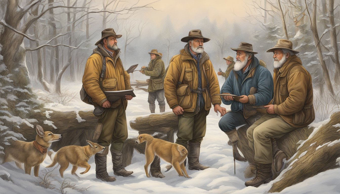 A group of hunters receiving education and assistance in Pennsylvania