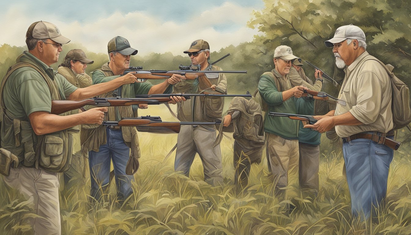 A group of individuals undergo hunter education and practice range sessions in New Jersey