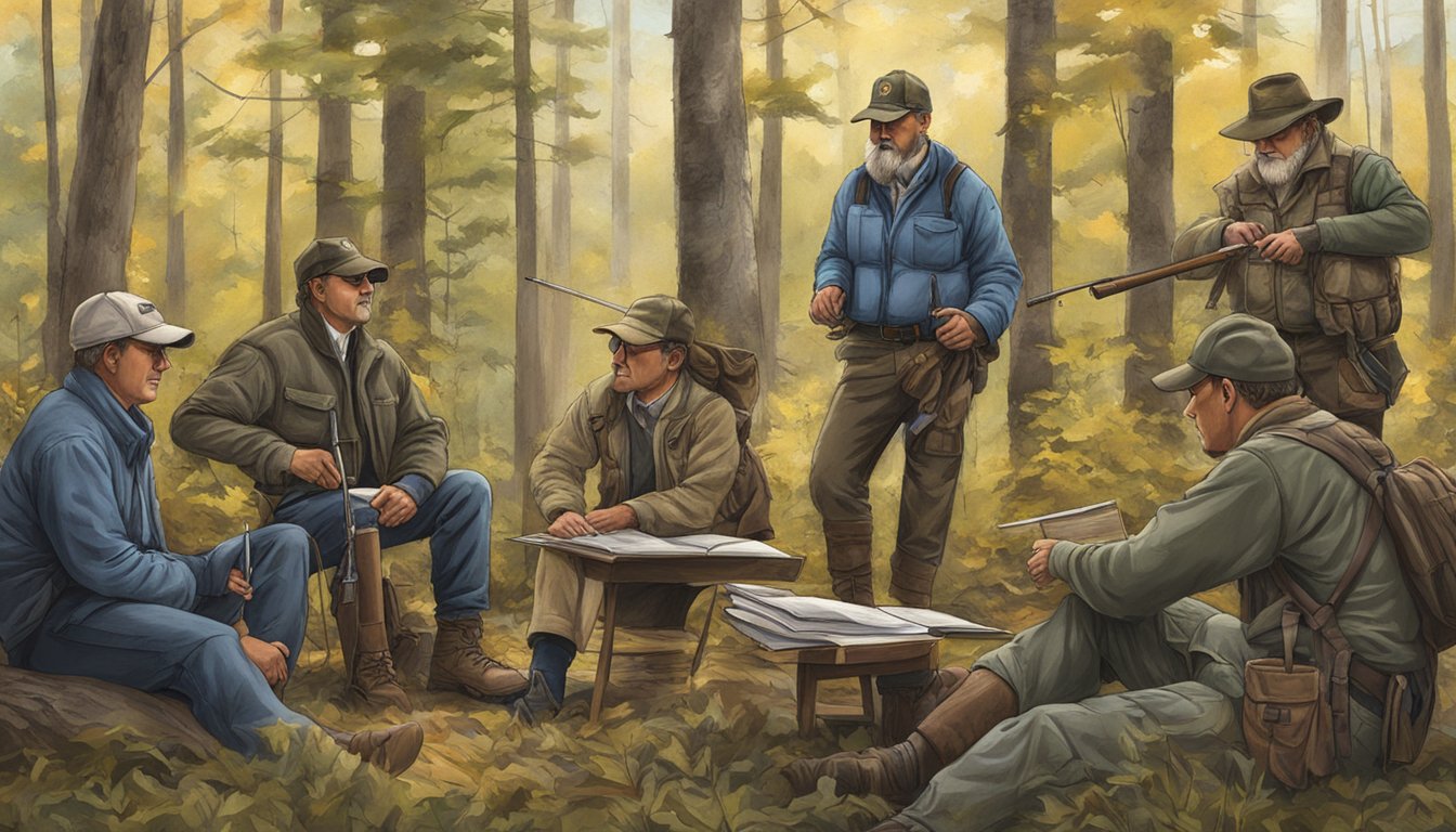 A group of hunters in Michigan receiving education on legal compliance and reciprocity