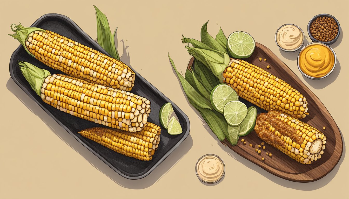 Grilled corn on the cob brushed with smoky chipotle mayo, sprinkled with Texas-style spices, and served in four different ways