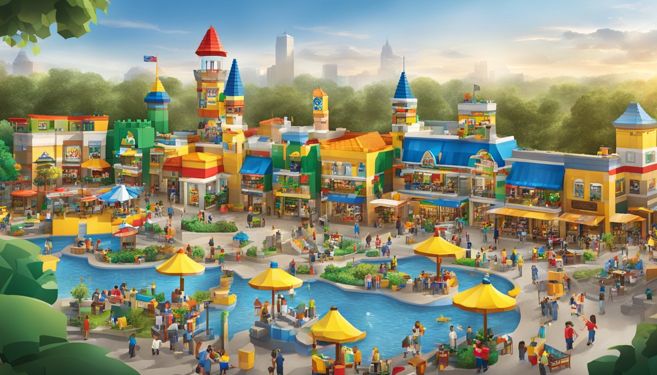 Vibrant LEGOLAND Florida Resort filled with bustling game activity