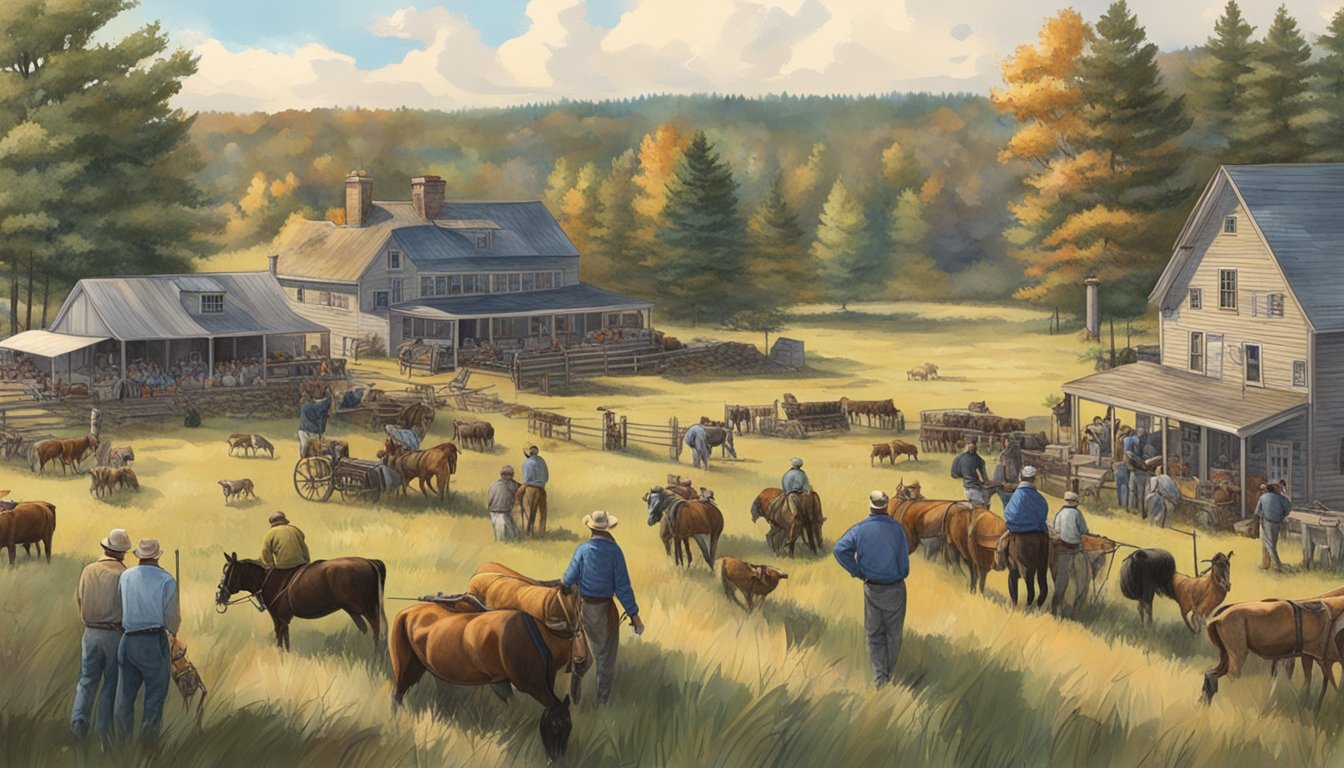 The bustling Piper Ranch in Maine, with game processing in full swing