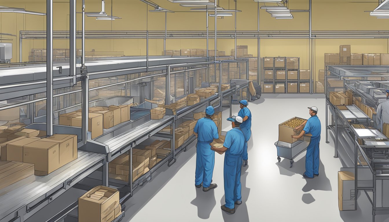 A bustling game processing facility in Maryland, with workers packaging and shipping products