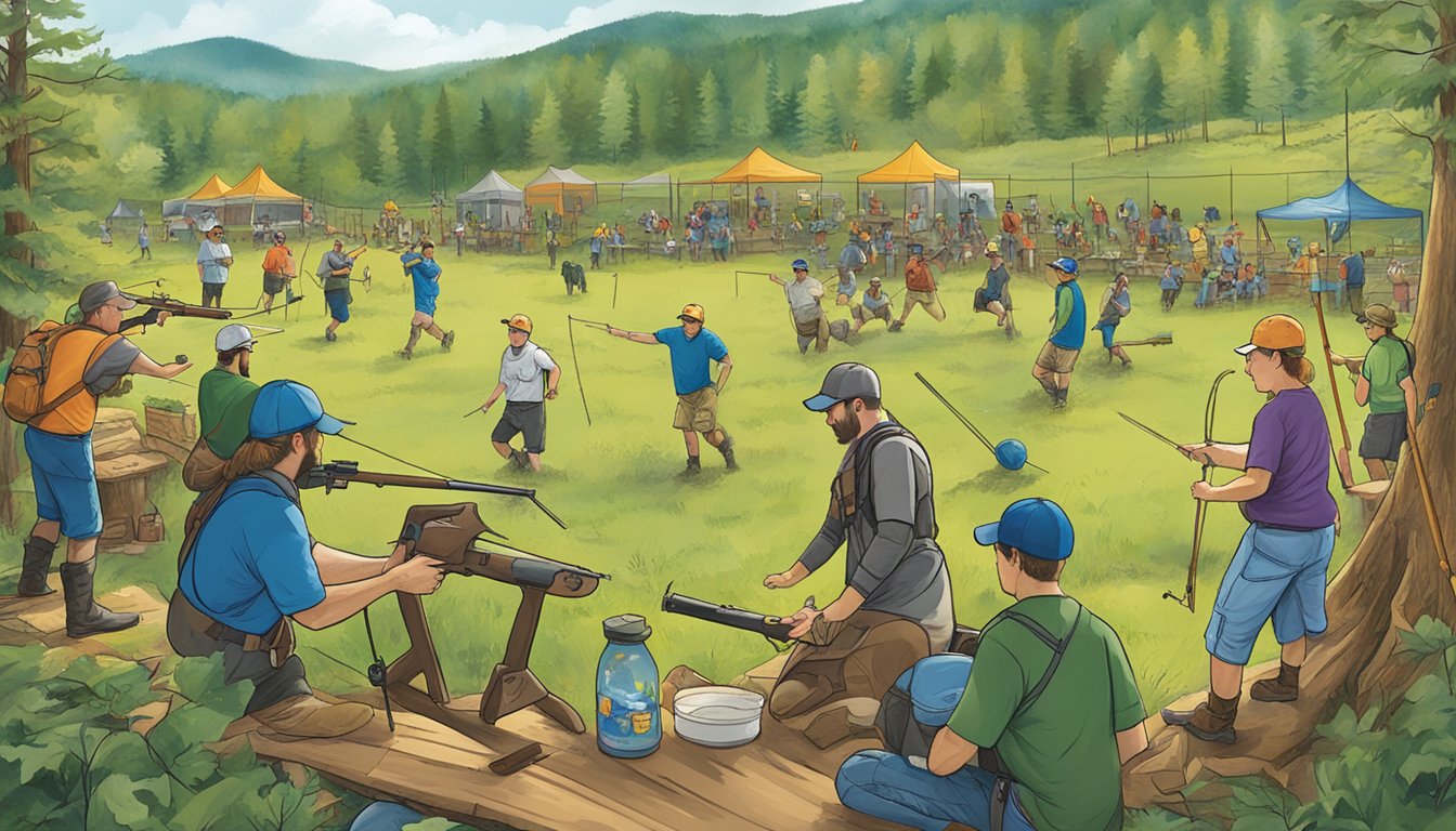 The Highland Sports Festival features game processing in West Virginia, with participants engaging in various outdoor activities