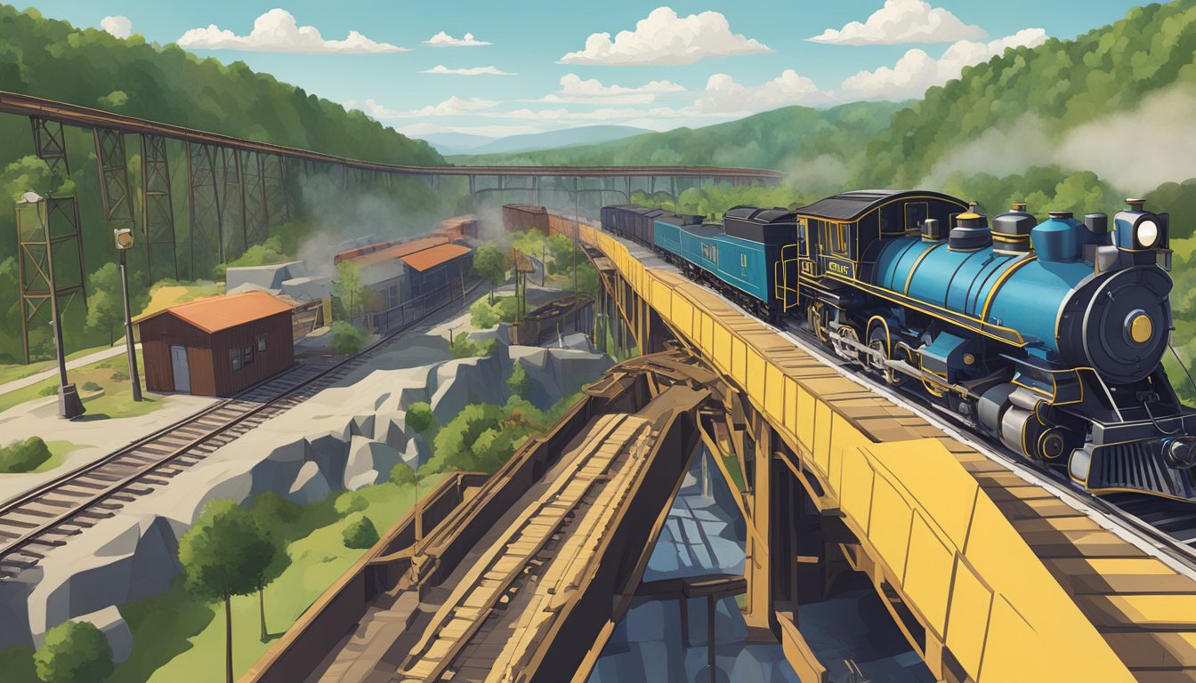 A virtual reality game processing in Virginia depicts immersive railroads