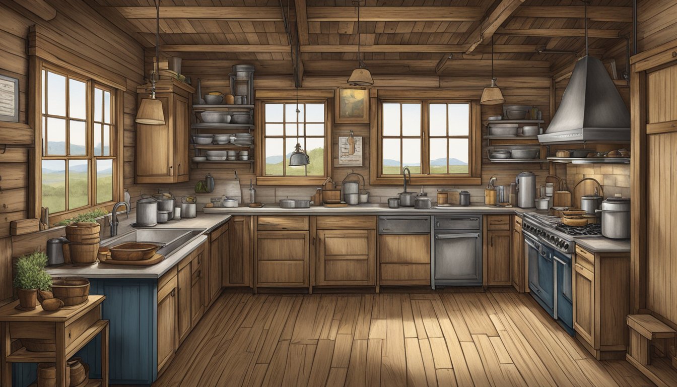 A rustic game processing kitchen in Buffalo, Wyoming