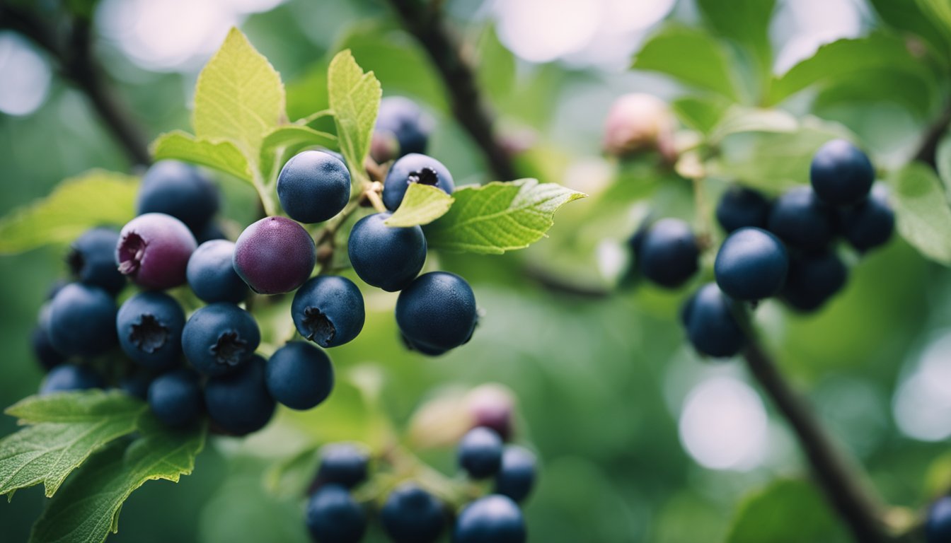 The Chaste Tree blooms with dark berries, set in a serene, medicinal atmosphere, under a soothing light