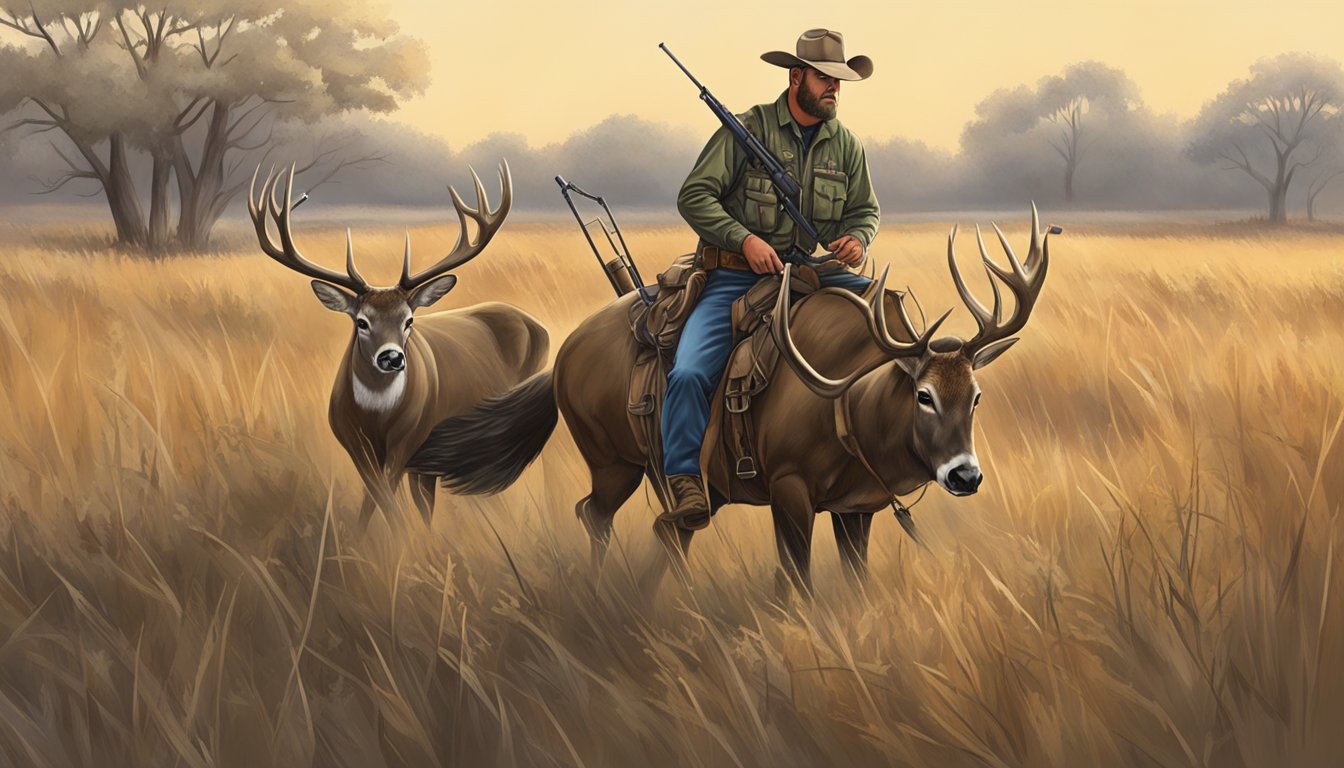 A hunter field dresses a Texas buck, then transports it from the field