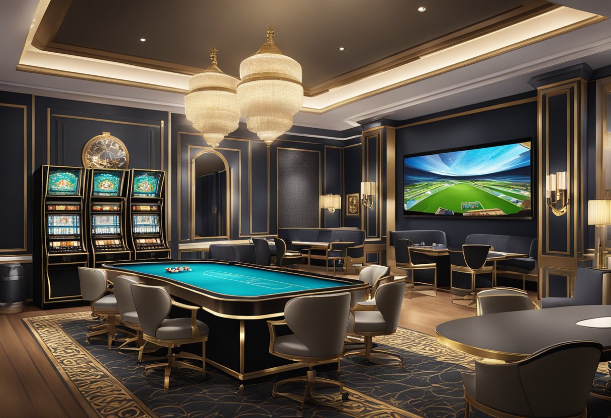 A luxurious private gaming room at The Star Casino, designed for high rollers, featuring elegant decor and exclusive amenities