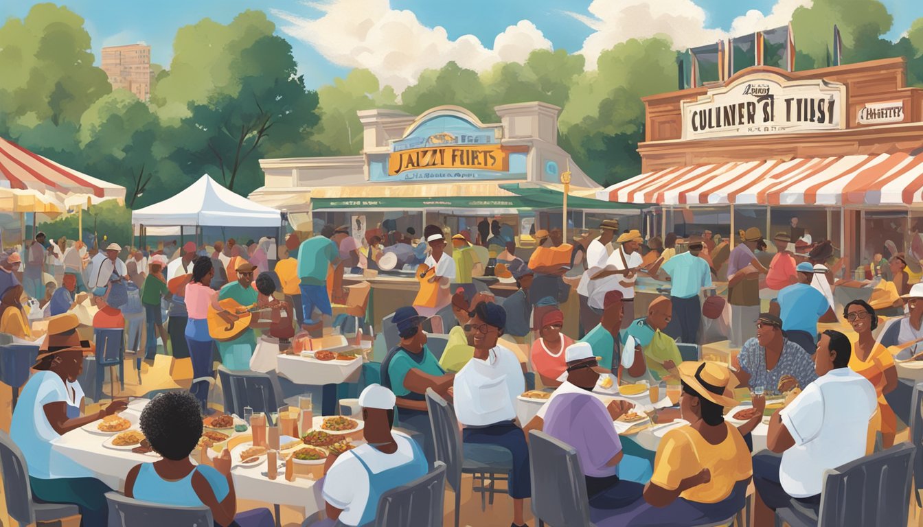 A lively jazz fest with a backdrop of savory southern ribs and 10 restaurants offering a culinary experience