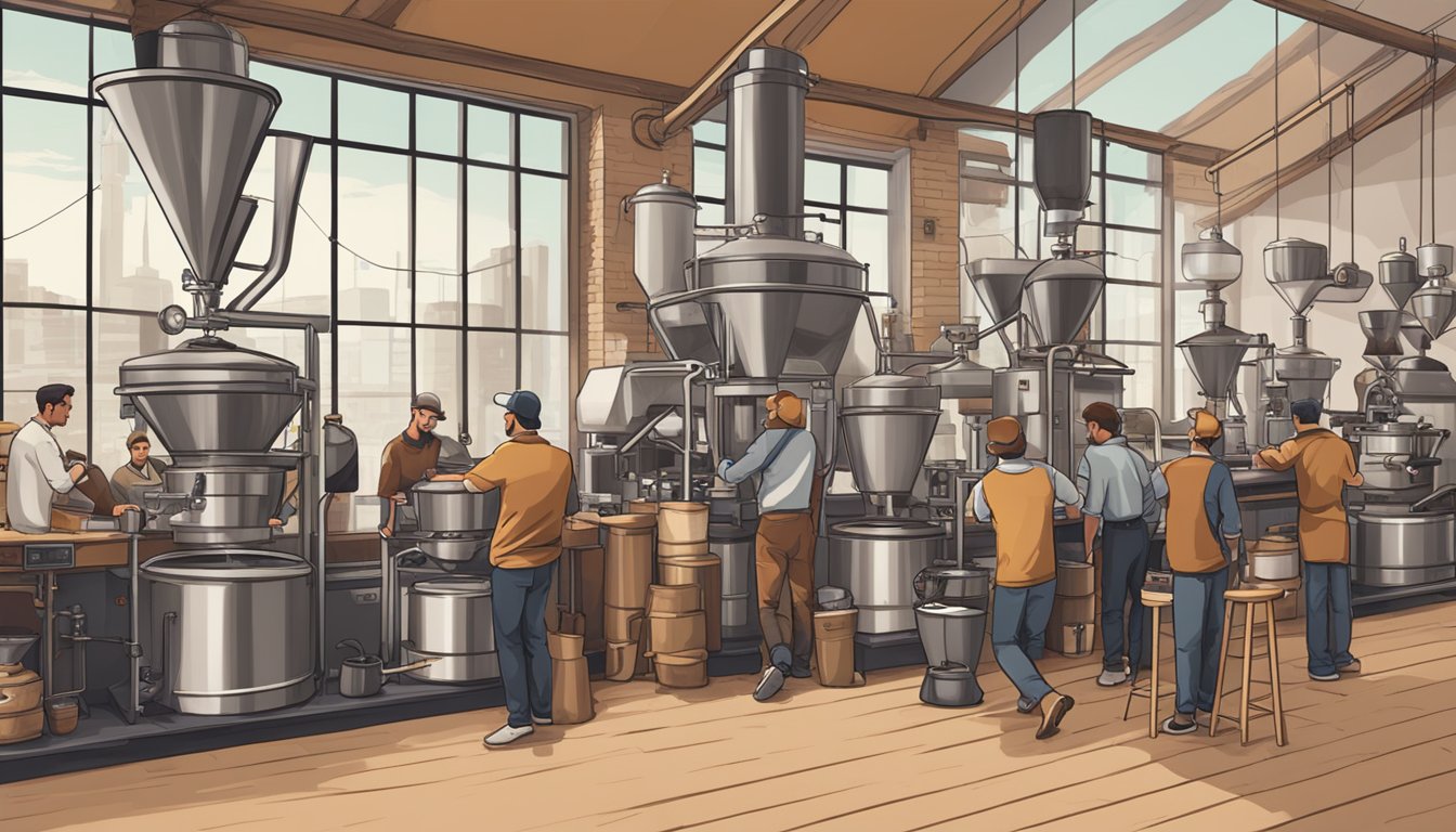 A bustling coffee roastery with 8 distinct artisan coffee roasters