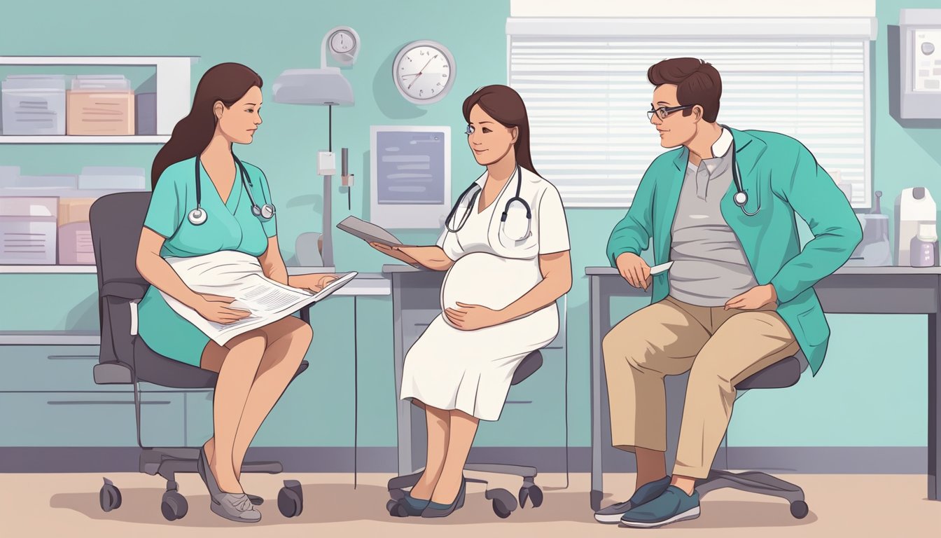 A pregnant woman consults a doctor about the safety of following the Dukan diet. The doctor explains the health considerations and risks associated with the diet during pregnancy