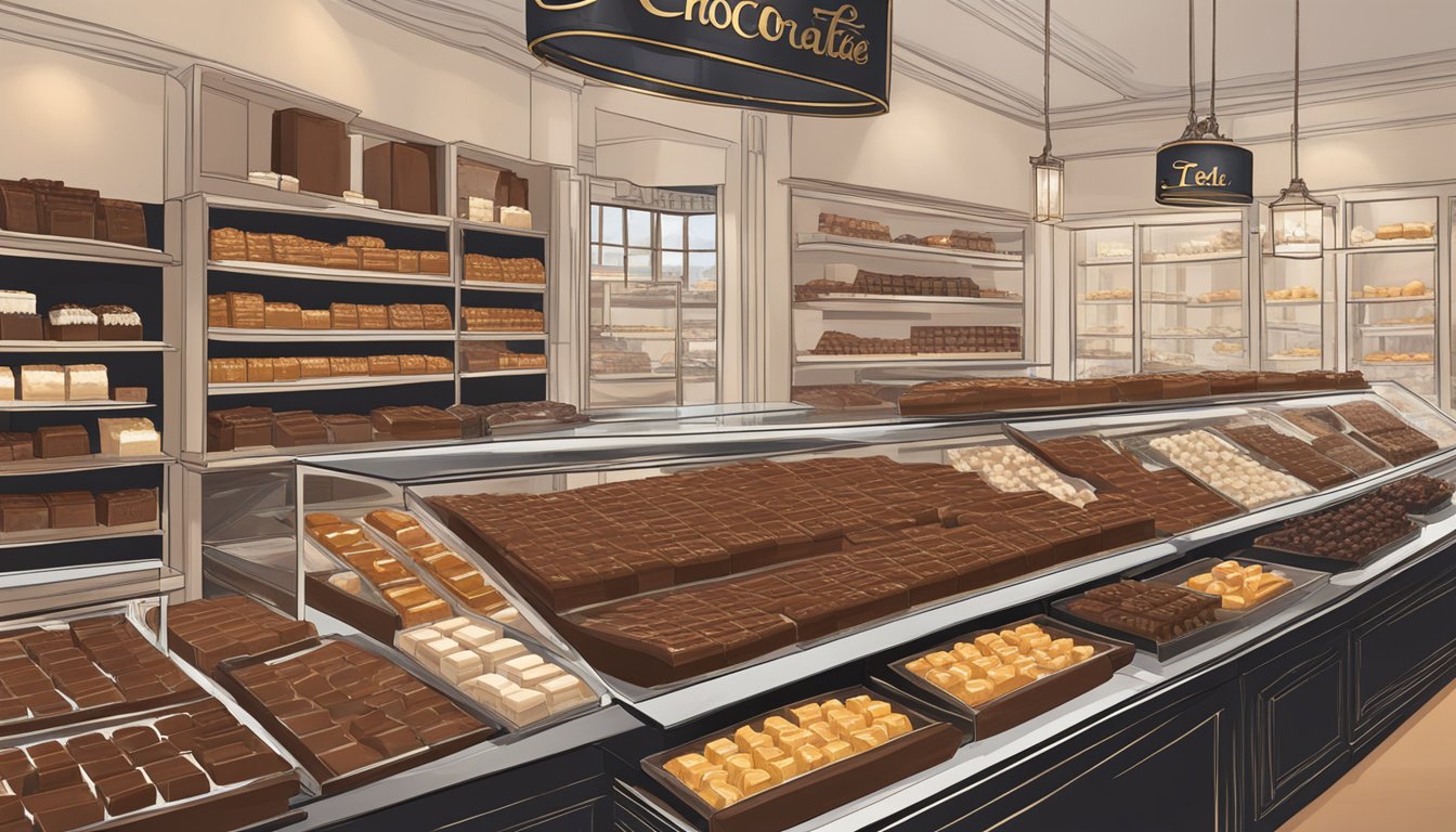 A display of luxurious Texan chocolates and Fleur de Sel caramels at Chocolaterie Tessa, tempting and worth the splurge