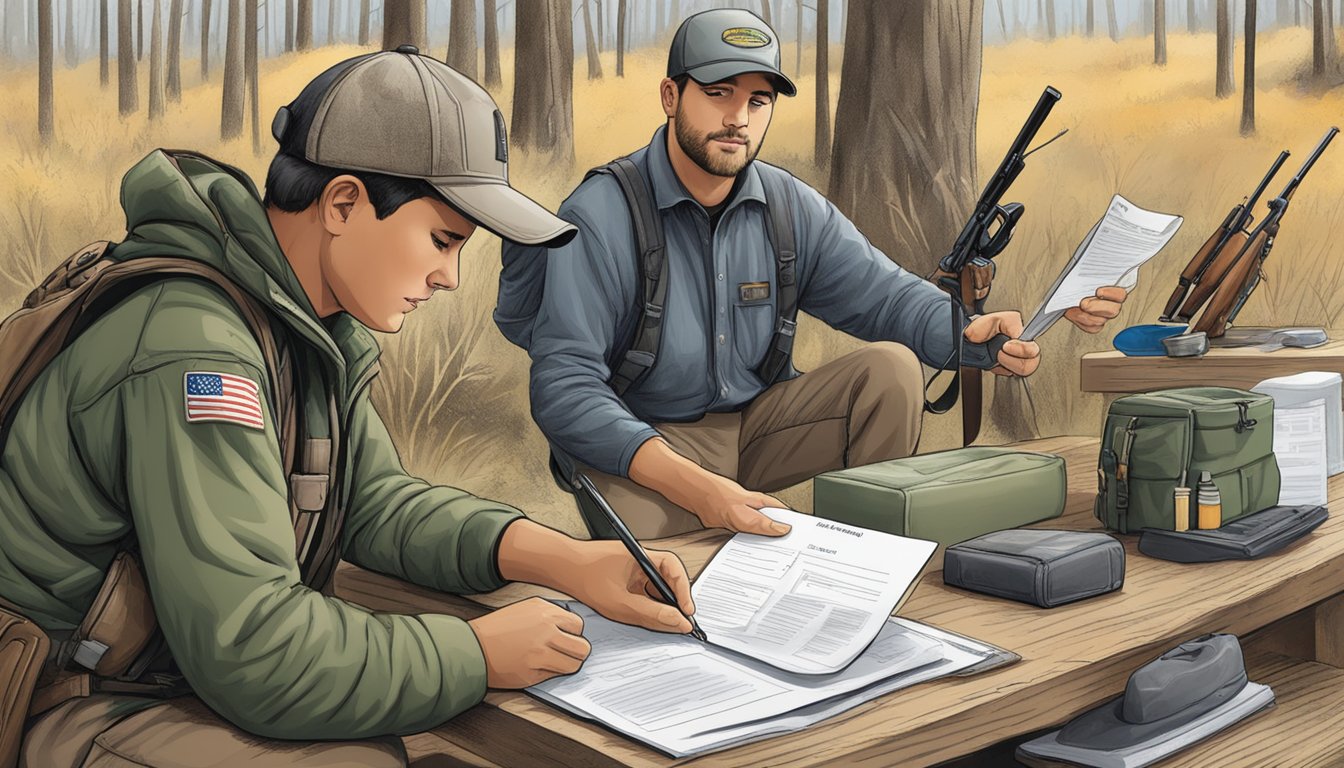 A person applying for hunting licenses and permits after completing hunter education deferral requirements