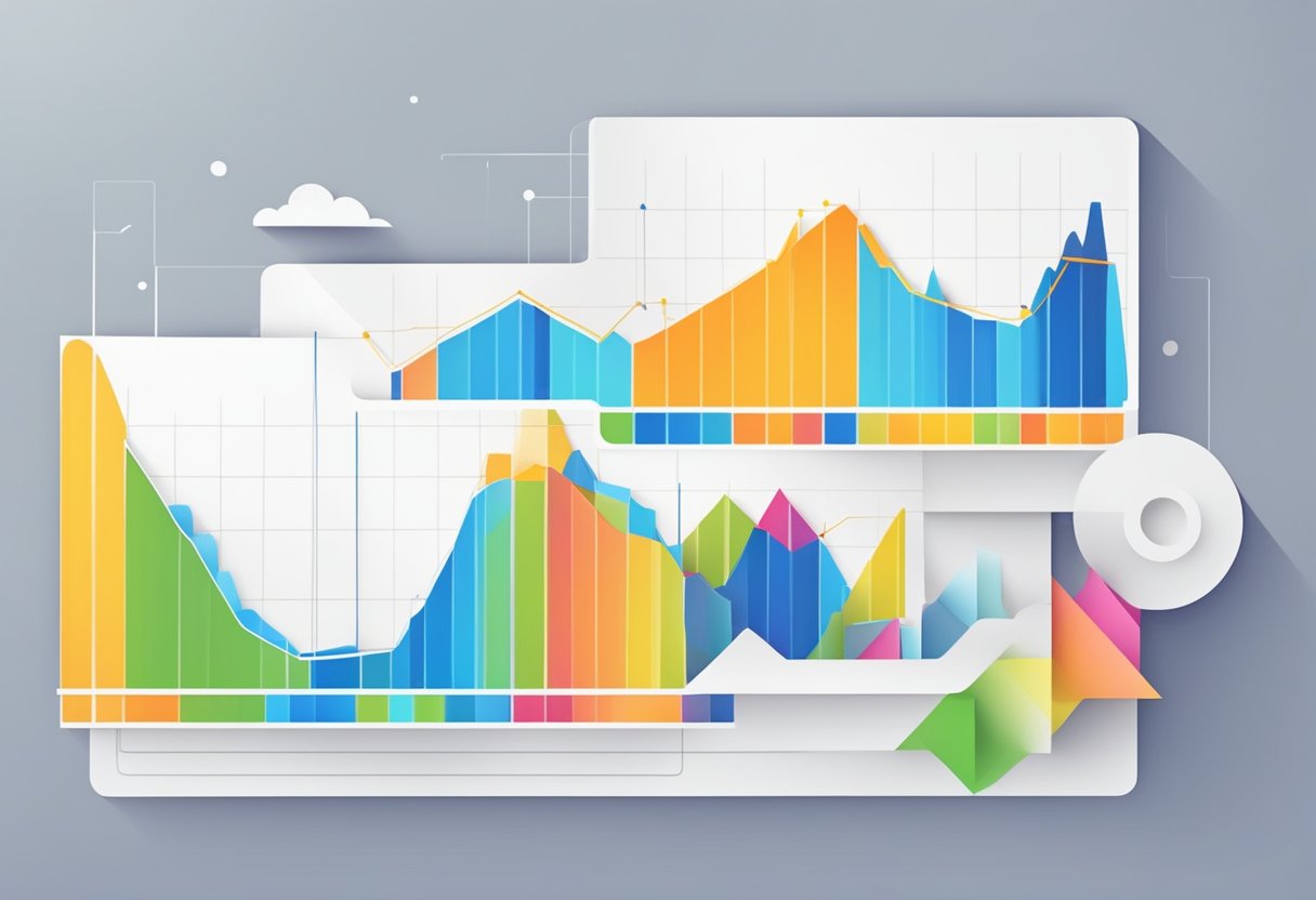 Wykres z trendem wzrostowym, przedstawiający zwiększoną sprzedaż