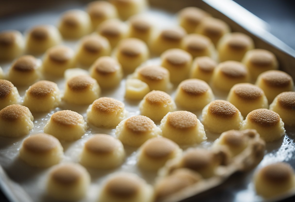 Um bolo de tapioca sem glúten feito em casa sendo preparado com substituições de ingredientes saudáveis.