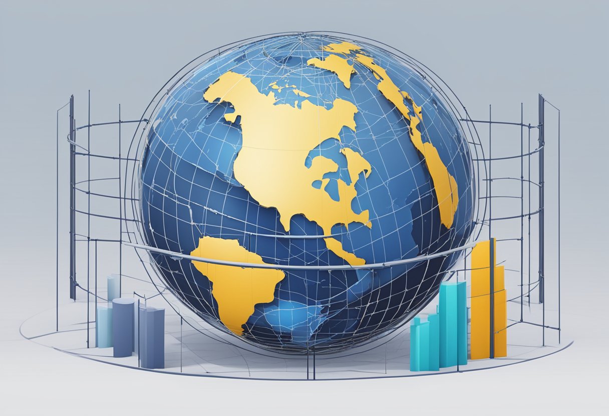 A globe surrounded by protective barriers, symbolizing data sovereignty