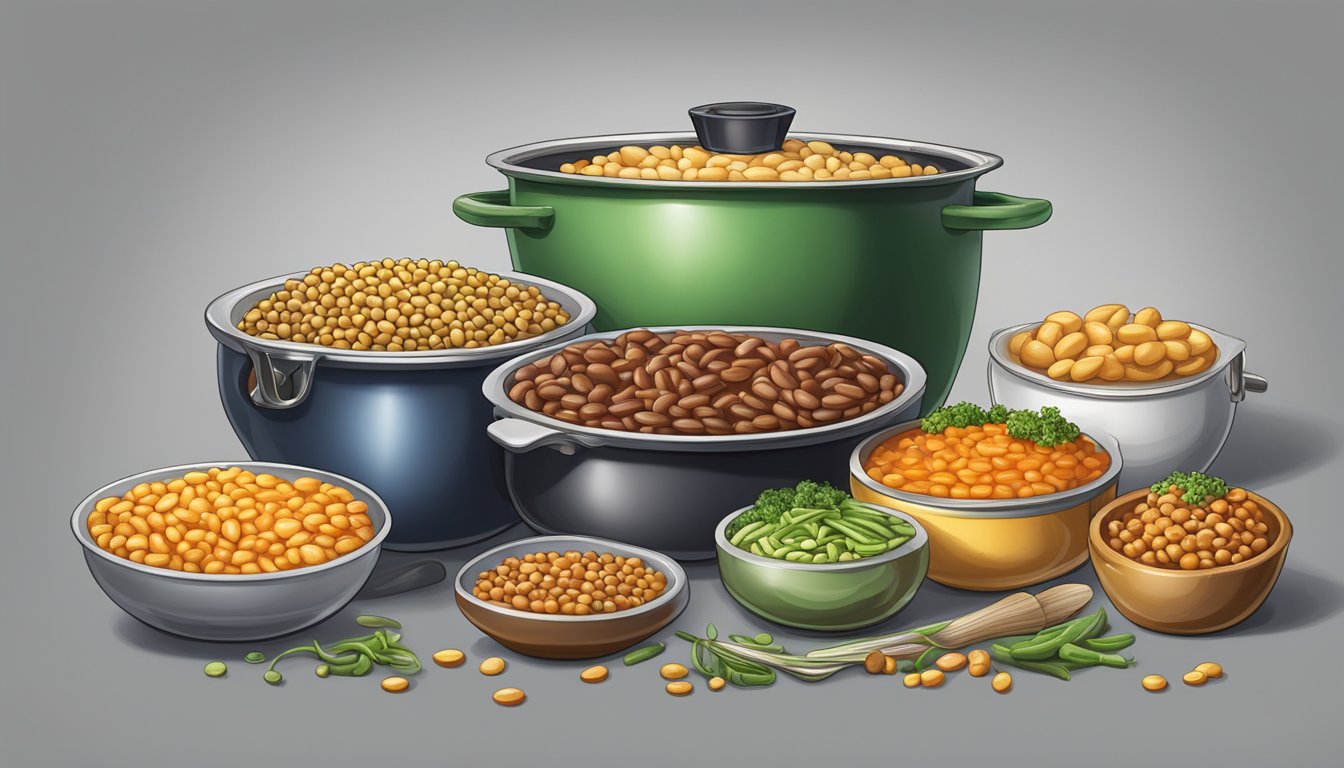 A pot of overcooked beans being creatively repurposed into various dishes