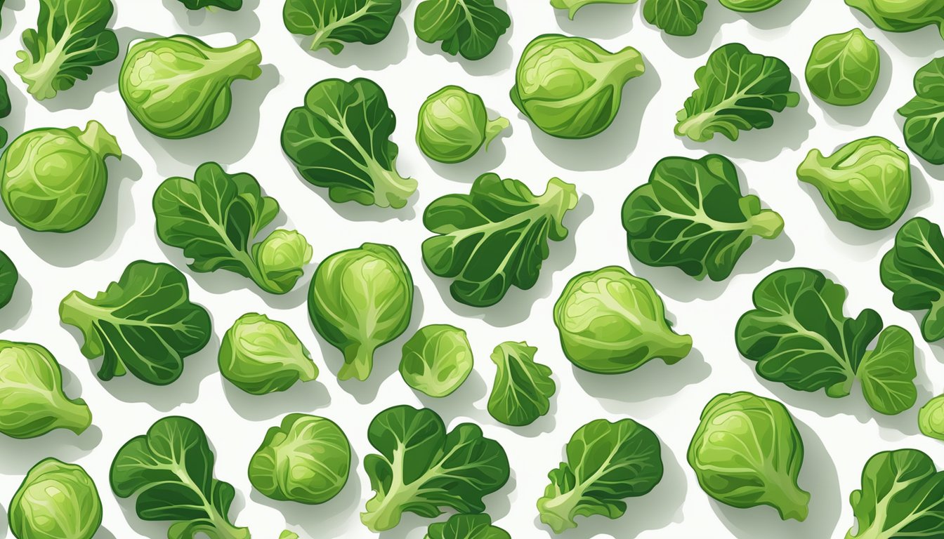 Brussels sprout leaves being washed and laid out on a baking sheet for roasting