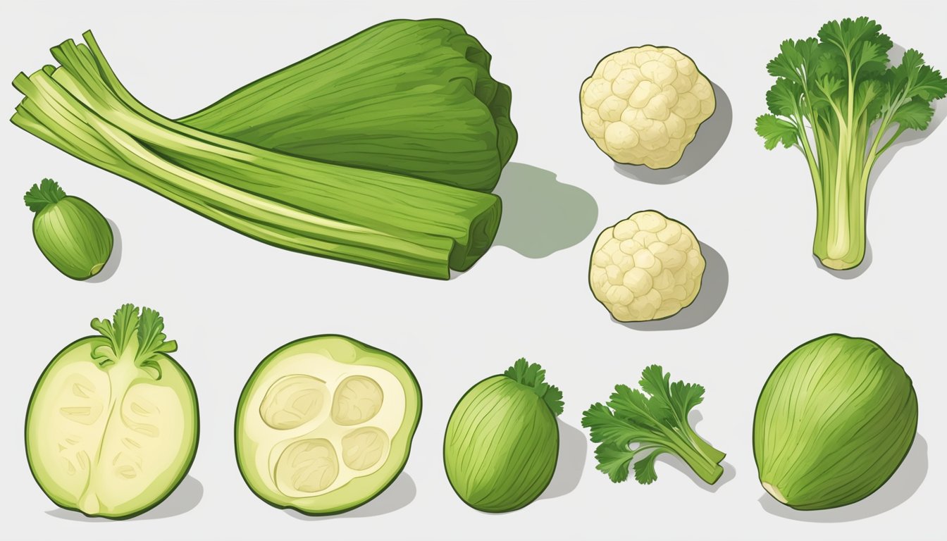 A celery root being peeled and prepared for pureeing