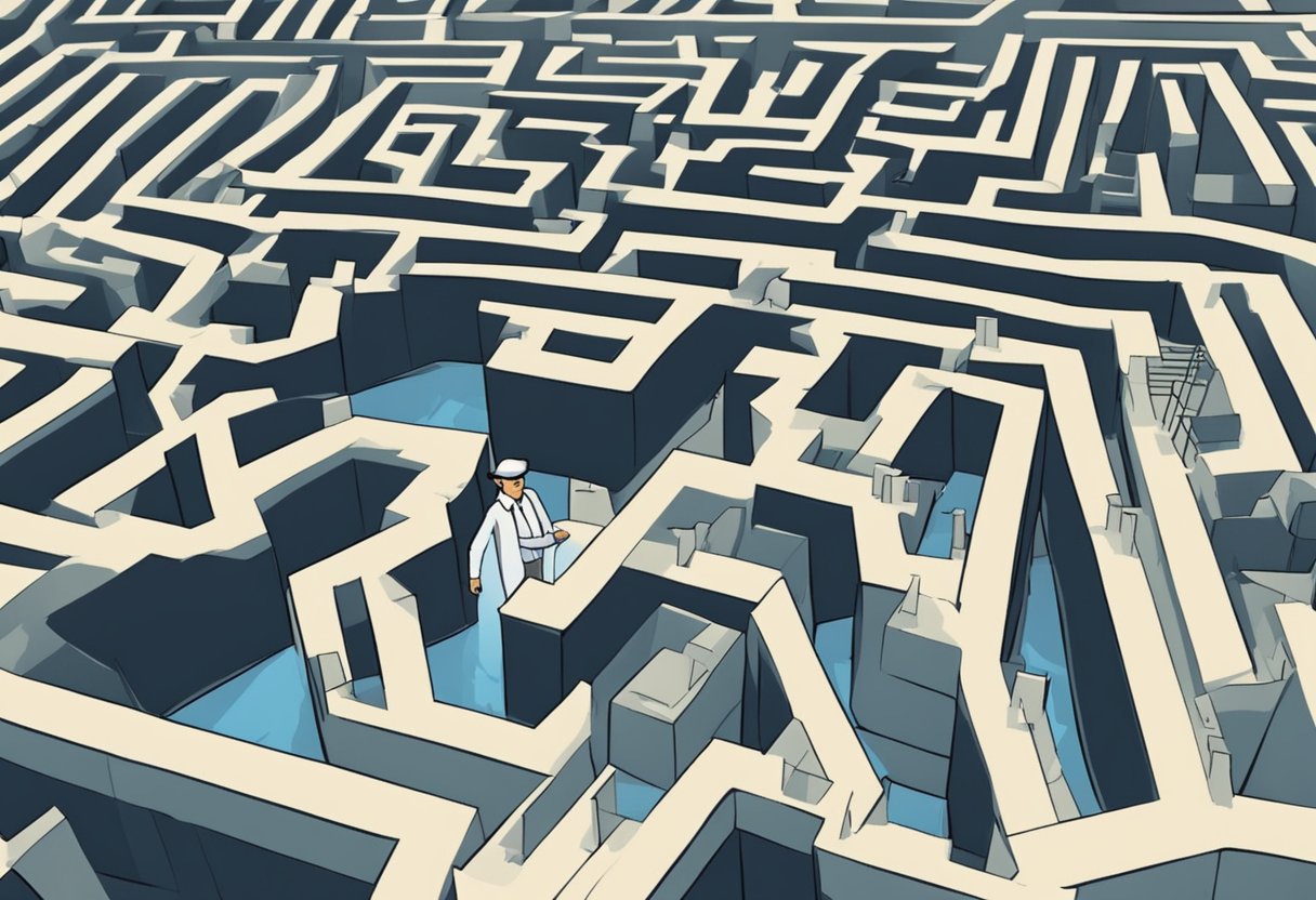 Man stuck inside maze