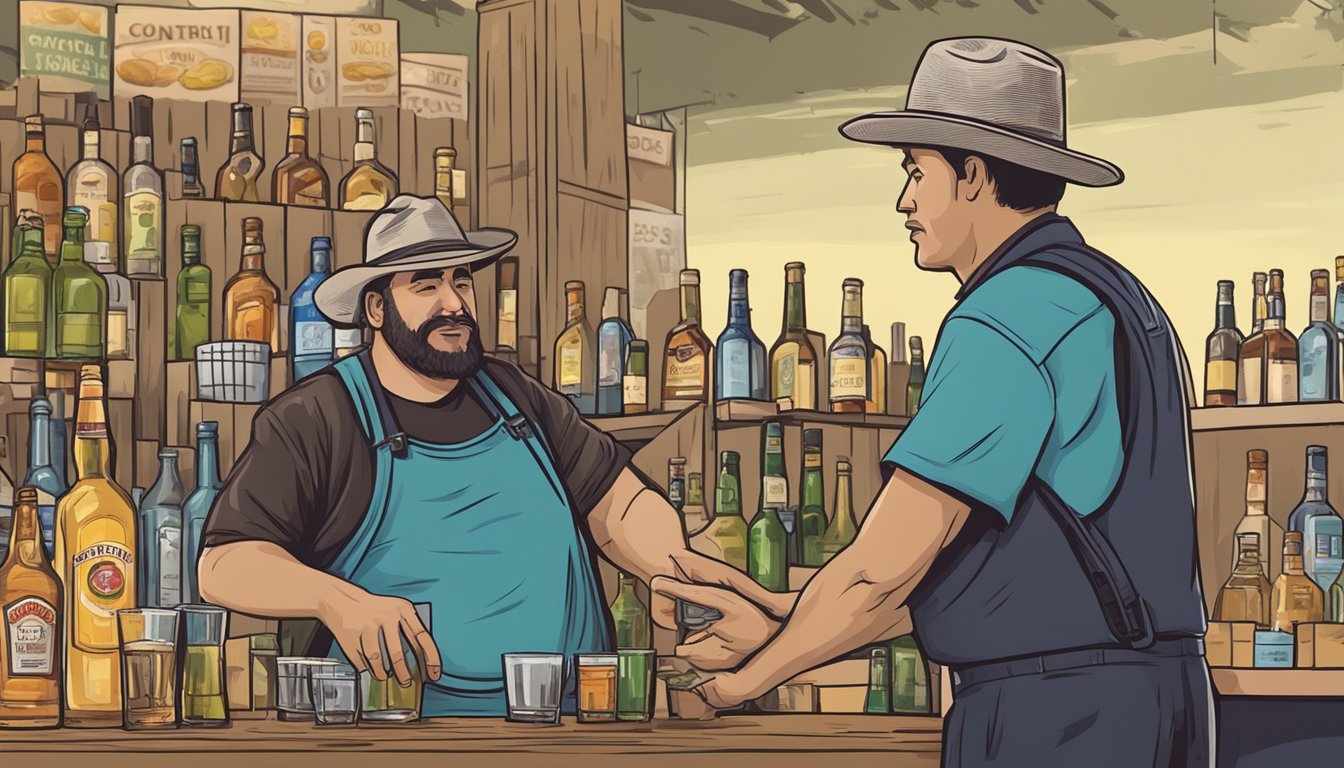 A vendor refusing to sell alcohol to an intoxicated customer in Webb County, Texas