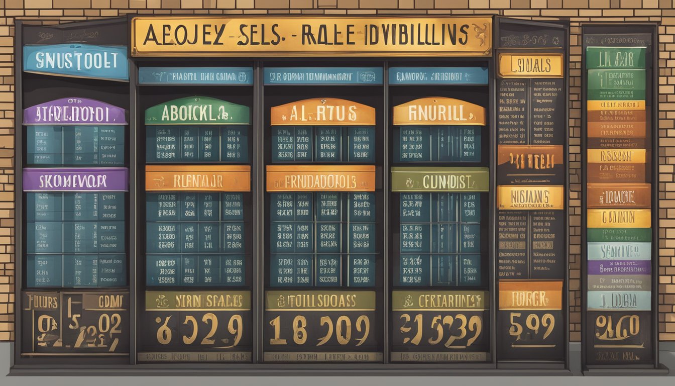 A sign displaying sales regulations and operating hours for alcohol in Rockwall County, Texas