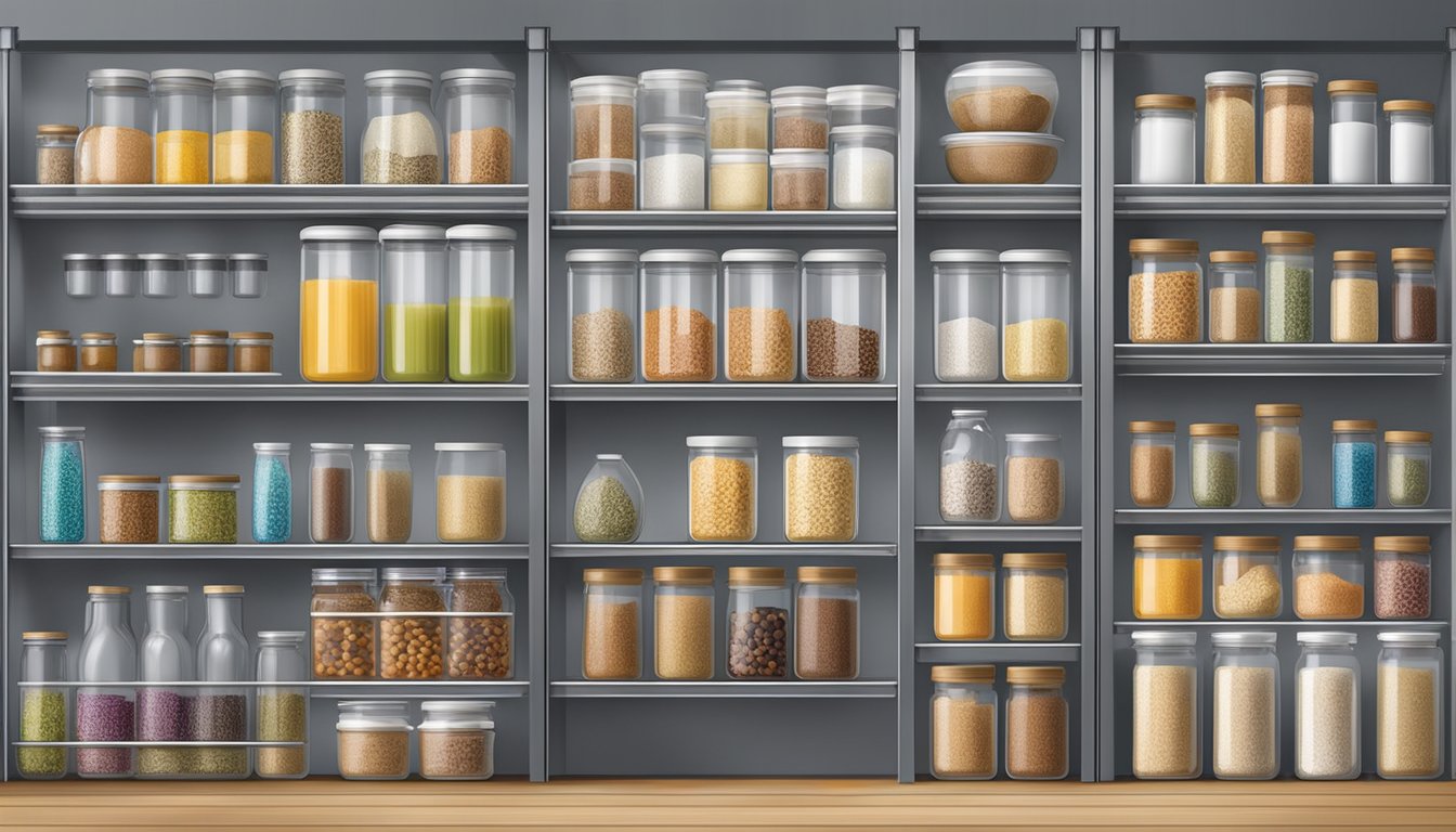 A cool, dry pantry with airtight containers for yeast storage