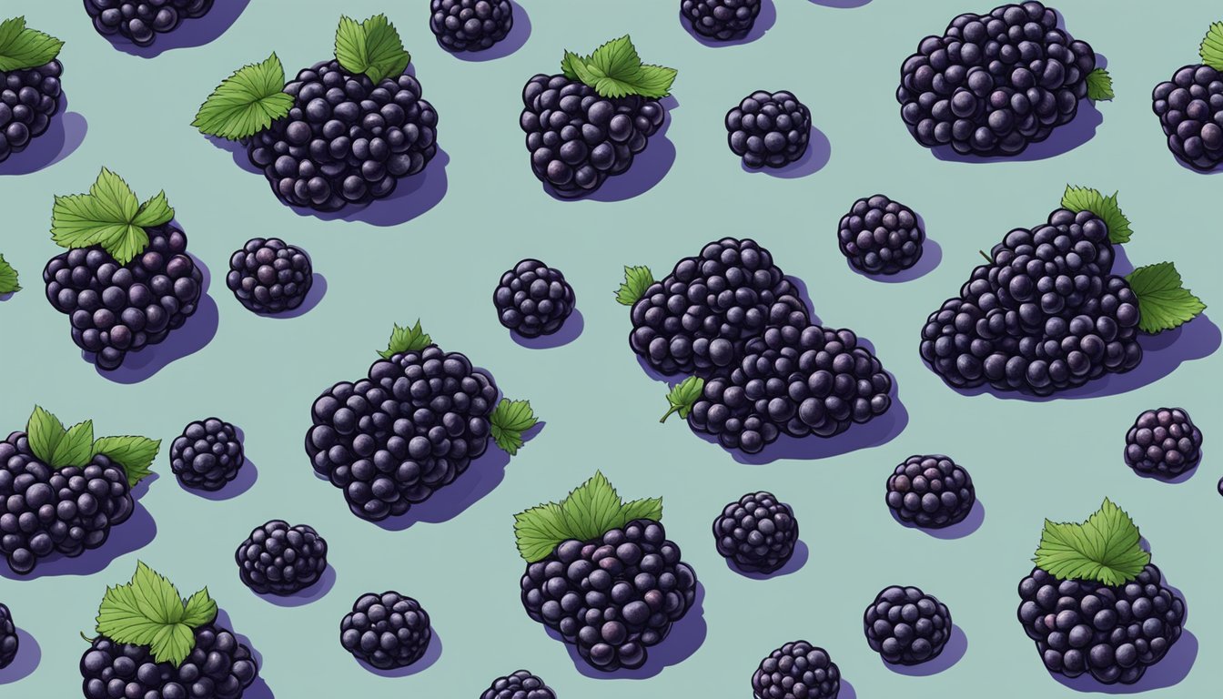 A pile of fresh blackberries being placed on a baking sheet and then placed in the freezer