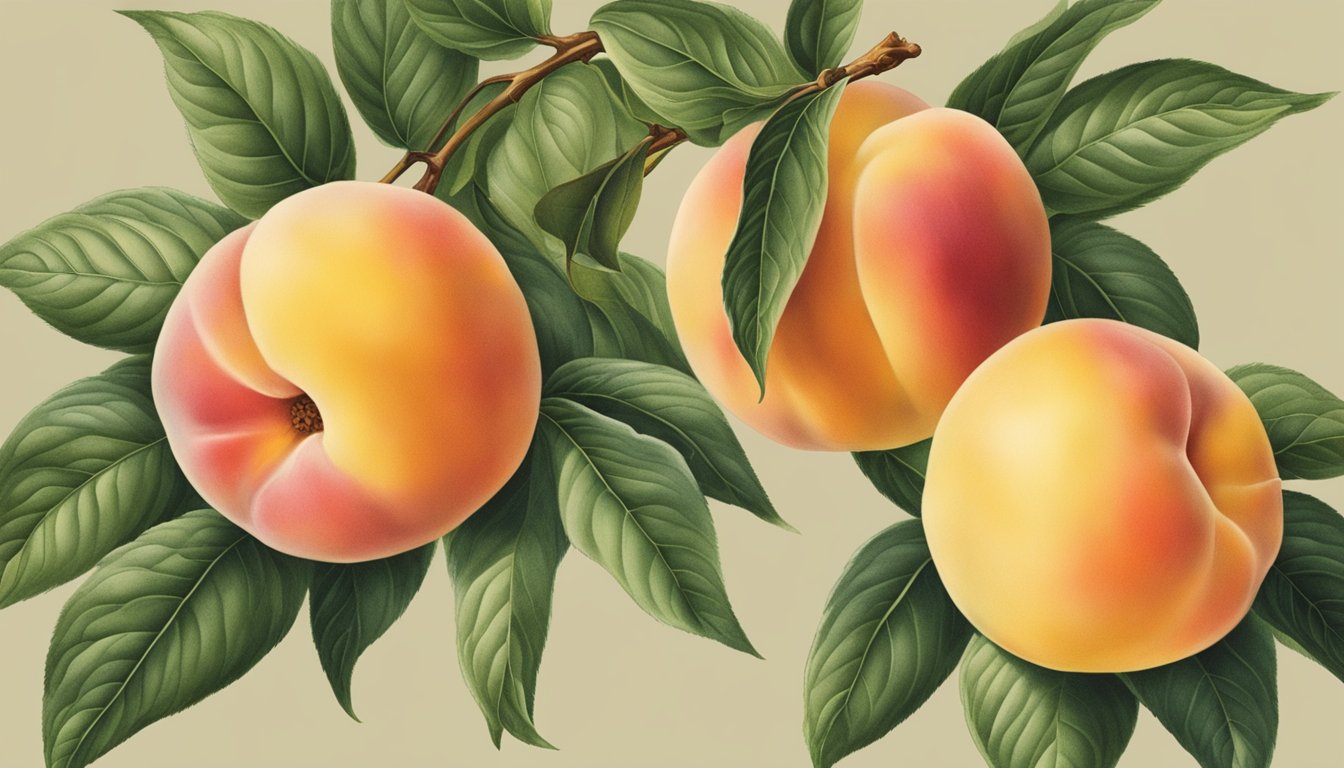 Sun-kissed Babcock peaches emit a sweet aroma, their skin yielding slightly to gentle pressure. A golden hue with a blush of red indicates ripeness