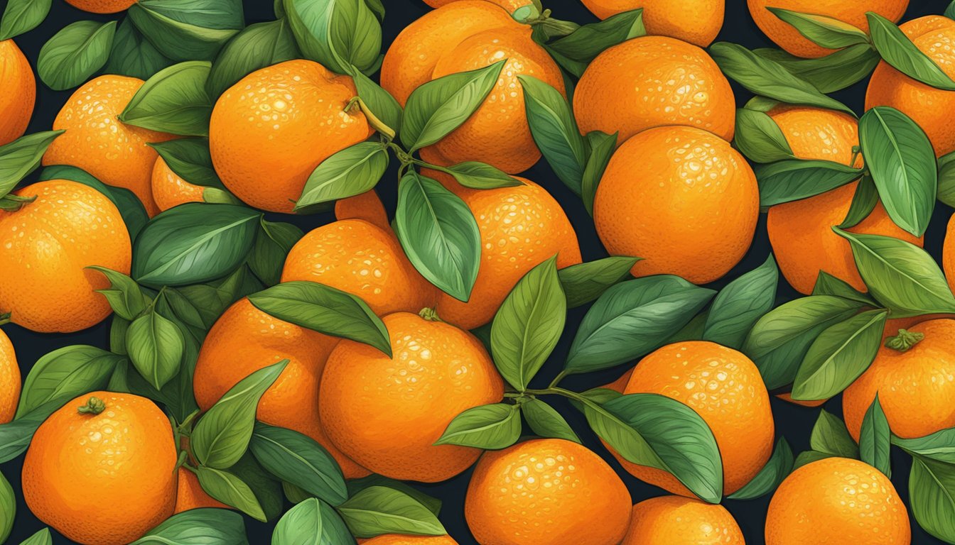 A pile of ripe mandarins, their vibrant orange color and fresh citrus scent indicating their readiness to be enjoyed for their health benefits