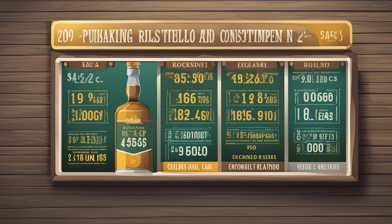 A sign displaying the purchasing and consumption rules for alcohol in Kenedy County, Texas, with clear and concise regulations