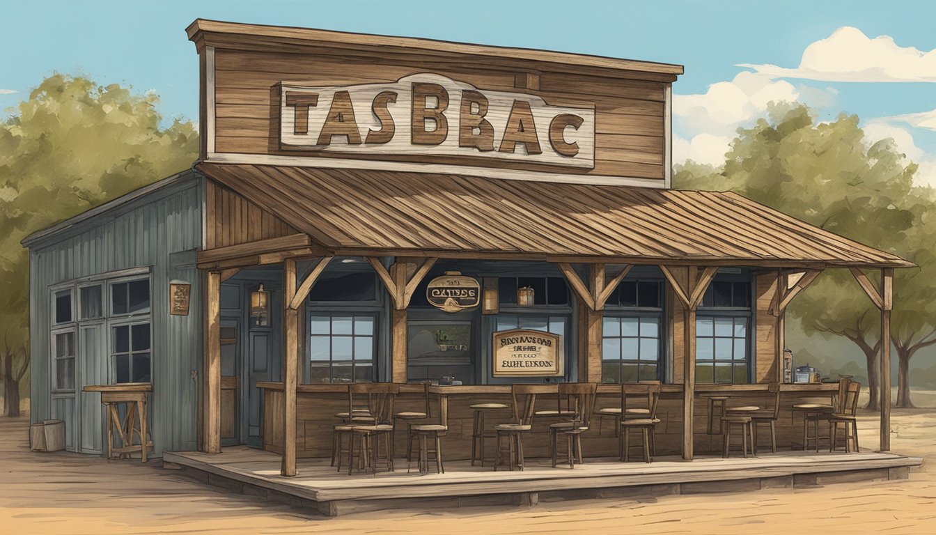 A rustic bar in Castro County, Texas, with a TABC sign displayed prominently