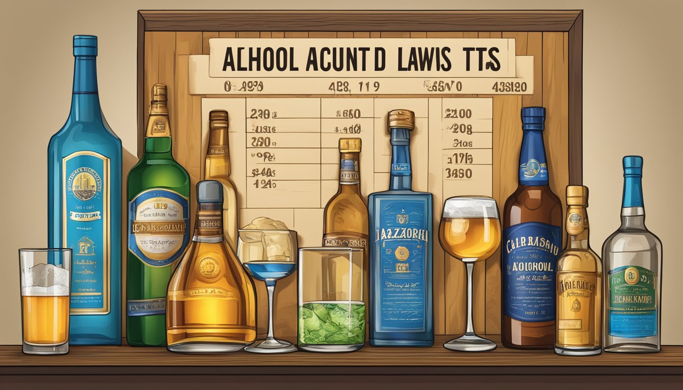 A sign displaying age-related alcohol laws in Brazoria County, Texas