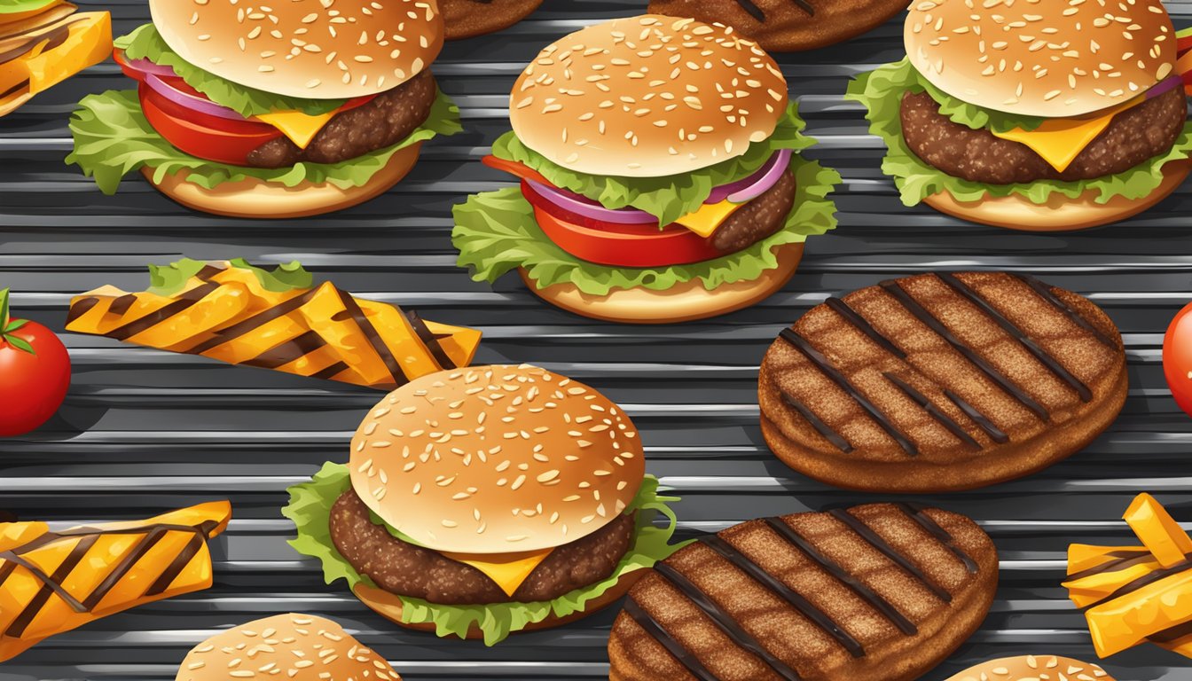 A sizzling grill with fresh and frozen burger patties side by side, ready for the ultimate burger showdown