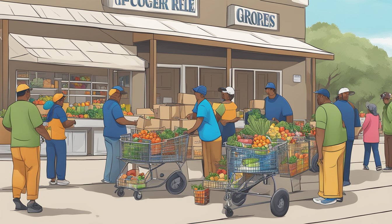 Local organizations distribute free groceries to those in need in Bell County, Texas