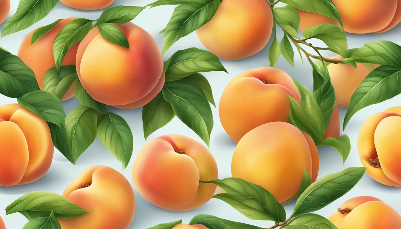 Fresh peaches glisten with dew, their skin smooth and vibrant. Frozen peaches appear frosty and icy, their texture cold and firm. Juicy sweetness bursts from the fresh peach, while the frozen peach offers a crisp, chilled taste