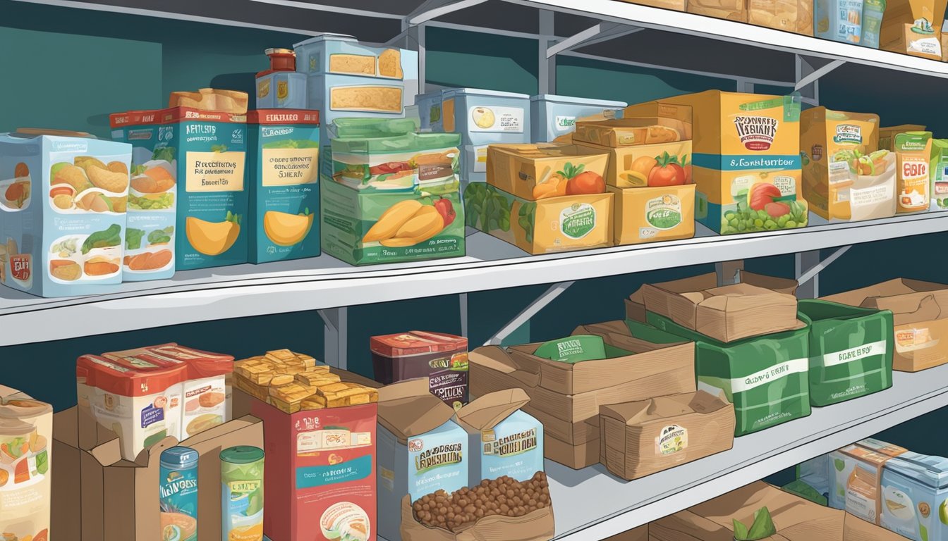 A bustling food pantry in Lynn County, Texas, filled with a variety of nutritious groceries and food items for those in need