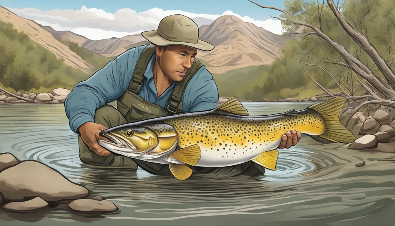 A gila trout being caught and prepared for eating using various fishing techniques and tips