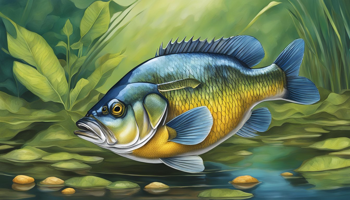 A bluegill being caught and consumed, showcasing its nutritional benefits