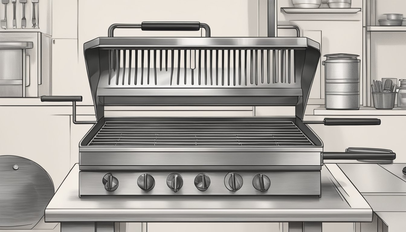 A grill press being used to cook barbecue meats on a sizzling hot grill, creating the perfect sear and grill marks