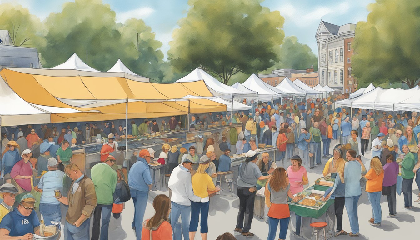 Crowds gather at Red Bank Guinness Oyster Fest, enjoying food and drink at one of New Jersey's top food festivals. Music fills the air as vendors serve up delicious dishes