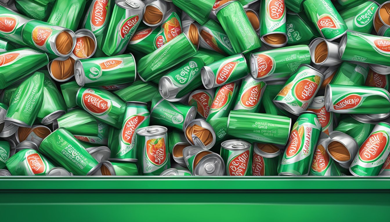 An overflowing recycling bin filled with empty Canada Dry Zero Sugar Ginger Ale cans