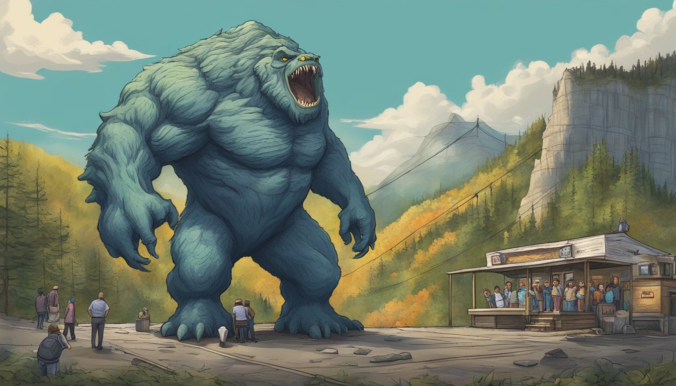 A massive, menacing mountain monster looms over the Mugshots West Virginia food challenge, ready to intimidate and awe onlookers