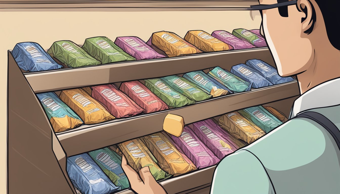 A person surrounded by empty BelliWelli Soft Baked Bar wrappers, looking slightly uncomfortable