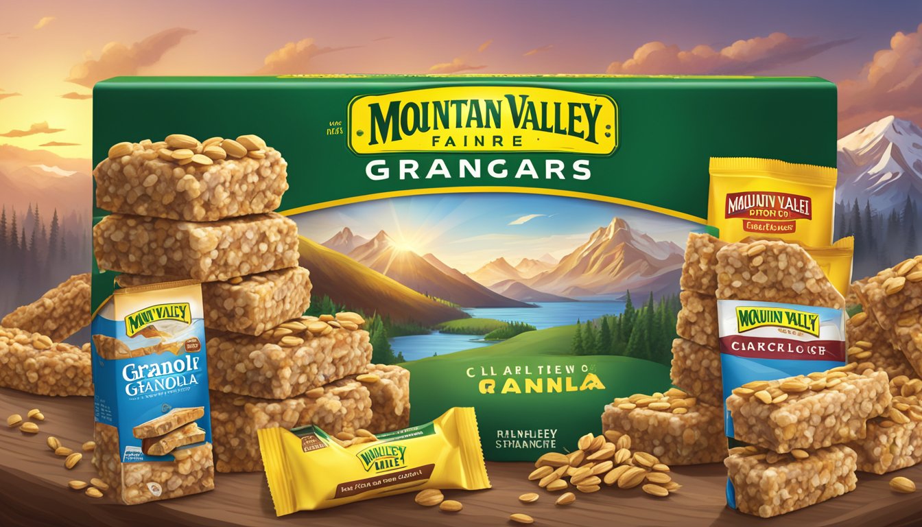 A mountain of Nature Valley granola bars surrounded by caution signs