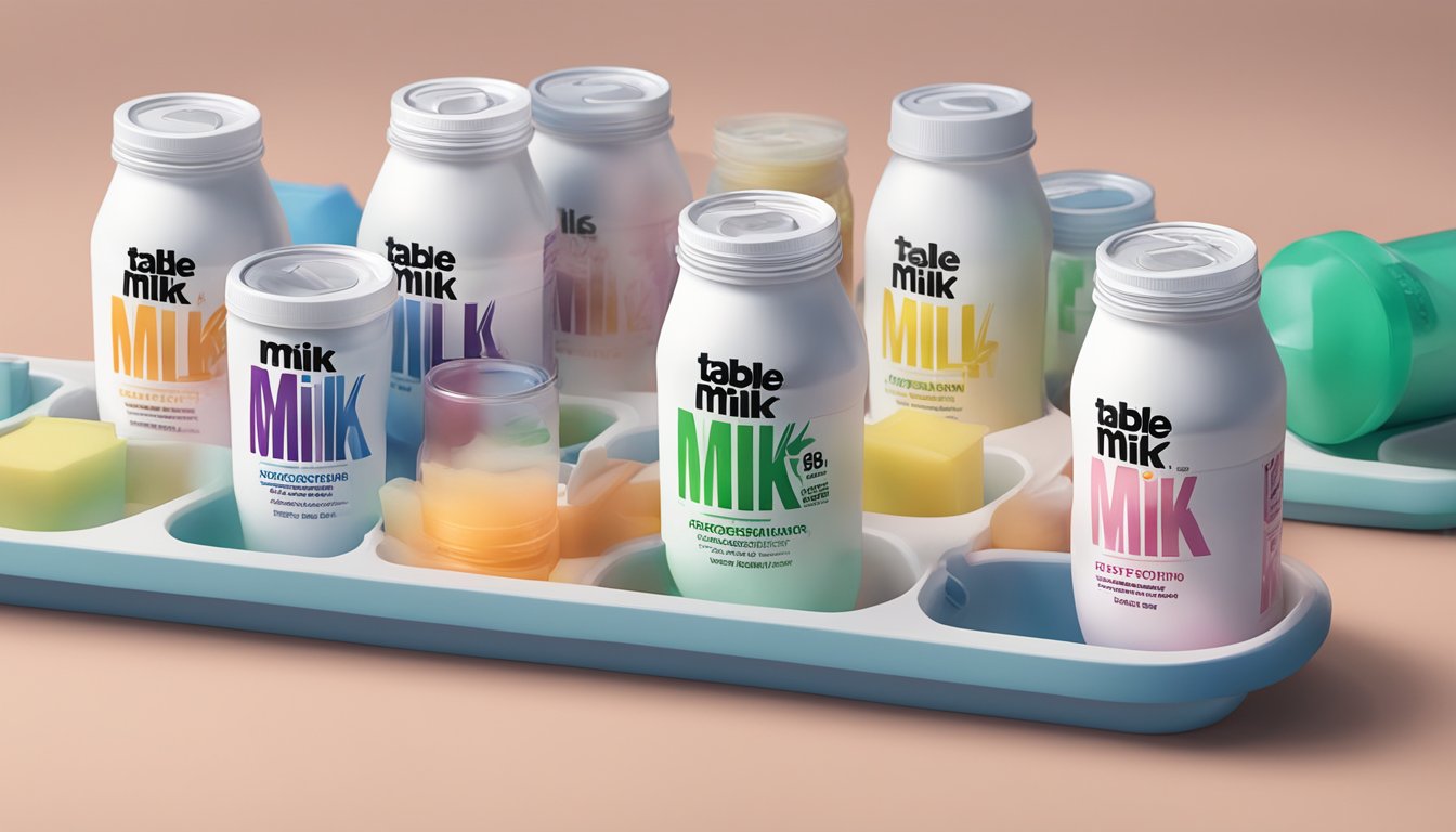 A table with multiple empty Muscle Milk Pro Series shake bottles scattered around, indicating excessive consumption