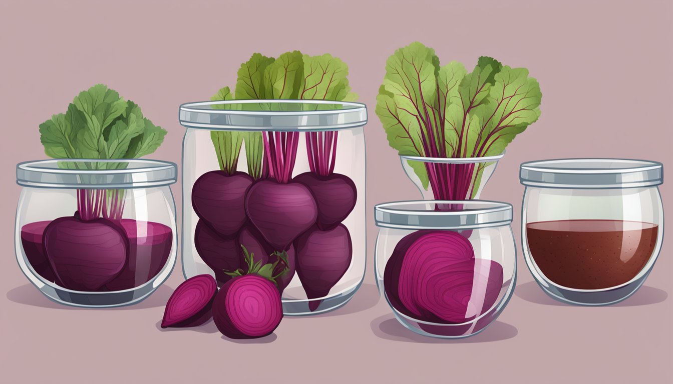 A table set with multiple servings of beets, arranged in various preparation styles to optimize nitric oxide production