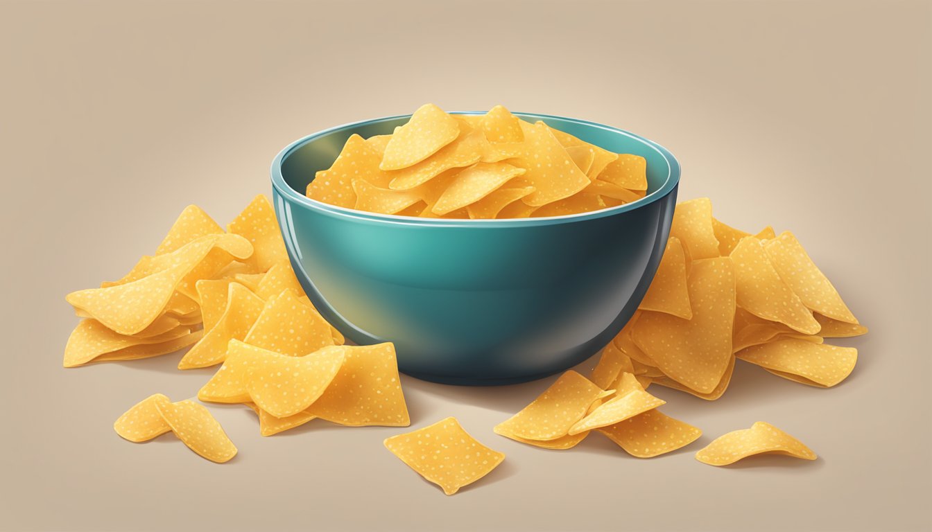 A bowl overflowing with Whisps cheese crisps, surrounded by empty bags