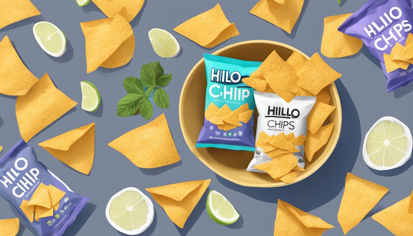 A bowl overflowing with Hilo Life low carb keto chips, surrounded by empty chip bags